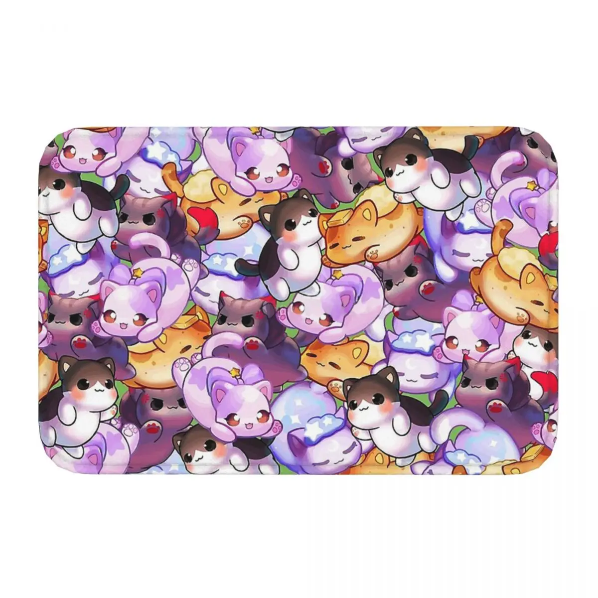 Cat Cute Kawaii Animal Aniamls Bath Mat Aphmau Meow Plushies Anime Cats Doormat Kitchen Carpet Balcony Rug Home Decoration