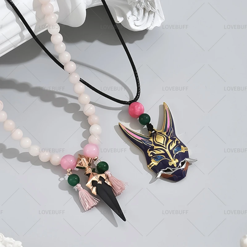 Game Anime Genshin Impact Xiao Series vajra natural stone collarbone necklace Britbday gift Give to friends Pendant