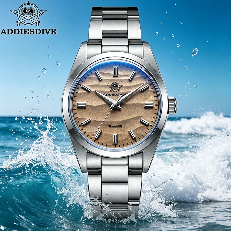 

ADDIESDIVE New Luxury Ladies Watches 36mm VH31 Quartz Movement 316L Stainless Steel 100m Waterproof Diving Women's Watch AD2030