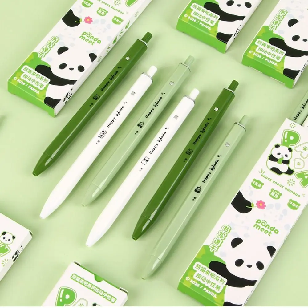 

4Pcs 0.5 Black Ink Capybara Ballpoint Pen Push Button Student Essential Study Pen Quick-Dry Durable ST Nib Writing Tool