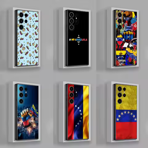Venezuela Flag Logo Art Phone Case For Samsung S25,S24,S21,S22,S23,S30,Ultra,S20,Plus,Fe,Lite,5G Black Cover