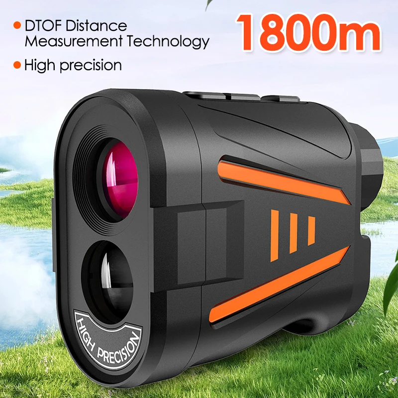 

Portable Golf Rangefinder with Slope 1800M Laser Range Finder Golfing 6X Magnification Distance Measurement Telescope Type-C
