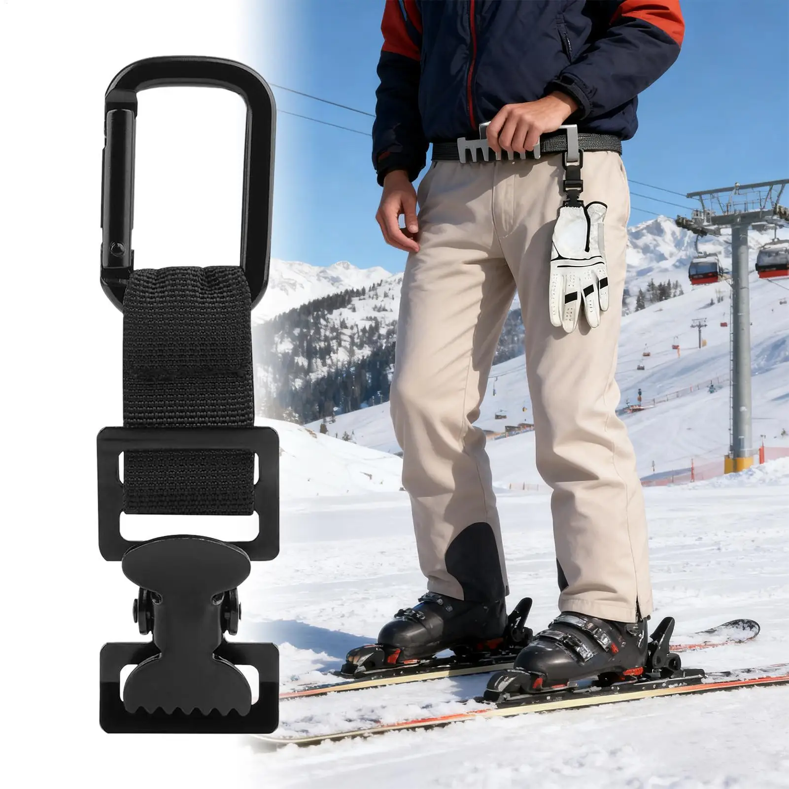 Clips para Guantes con Diseño Dentado, Soporte de Seguridad para Guantes, Toallas y Manoplas, para Cinturón, Pantalón, Golf, Construcción, Bomberos y Trabajo