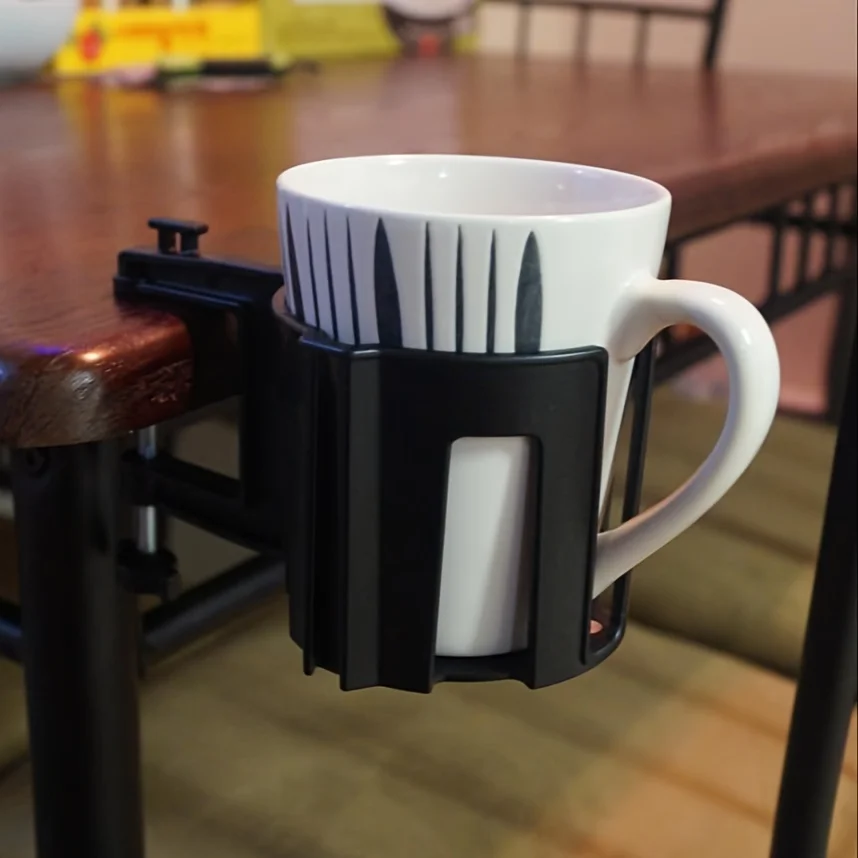 حامل أكواب مضاد للانسكاب لمكتبك أو طاولةك (أسود، 1)