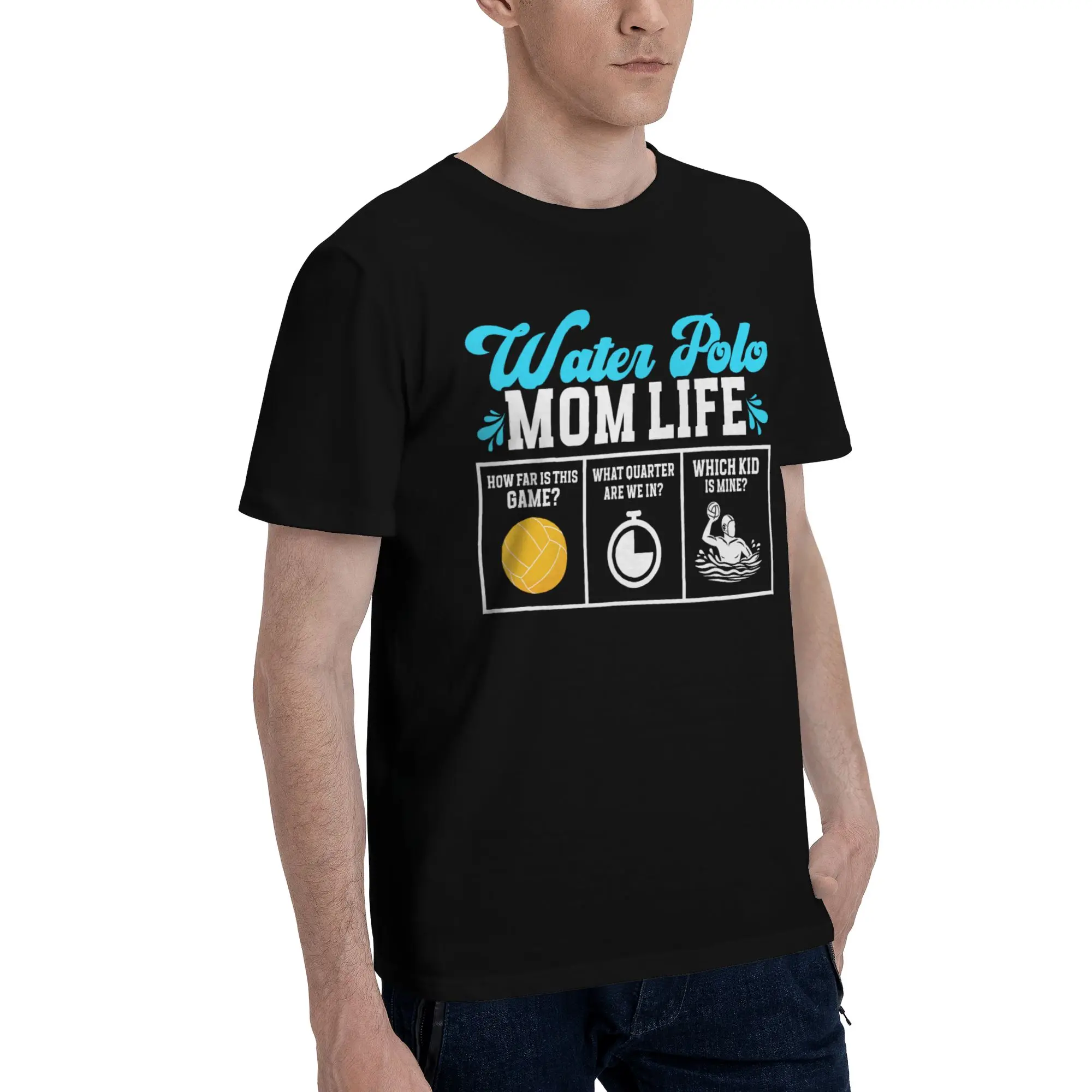 Water Polo Player  Print T Shirt for Men Women  100% Cotton  Tee Shirt Clothing