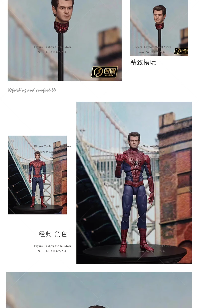 Prevendita Manipple Studio Scala 1/12 originale Andrew Garfield Design con dettagli perfetti Testa scolpita Accessorio per collo per corpo ML SHF da