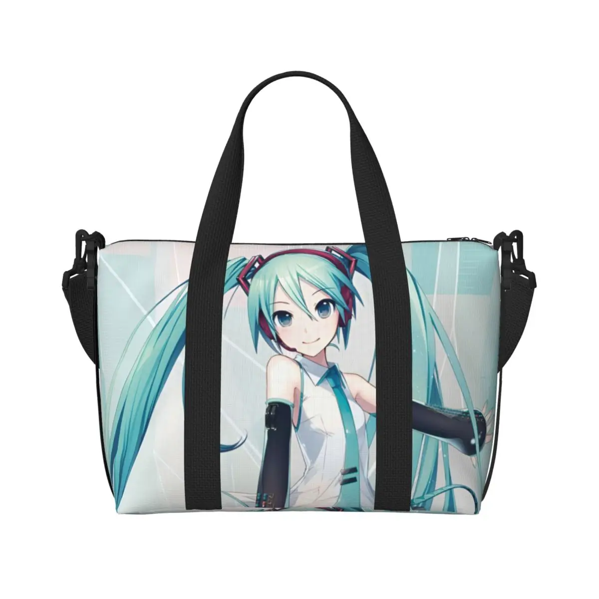 カスタム-h-hatsunes-トートバッグ女性大容量ミクス-y2k-ボーカロイド漫画映画ジムビーチショルダートラベルバッグ
