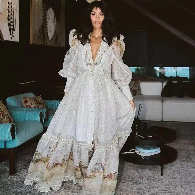 

Длинная облегающая юбка в стиле ретро с принтом Dr V Ne и поясом на талии Full Sve 5-цветная повседневная одежда из полиэфирного волокна