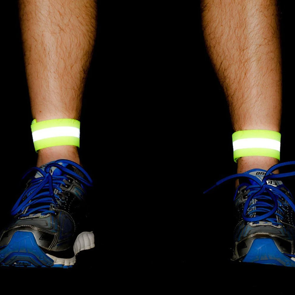 

2PCS Reflective Bands Elastic 25x4x0.3cm Night Running Wristbands Safety Outdoor Cycling Walking Traffic Construction Visibility