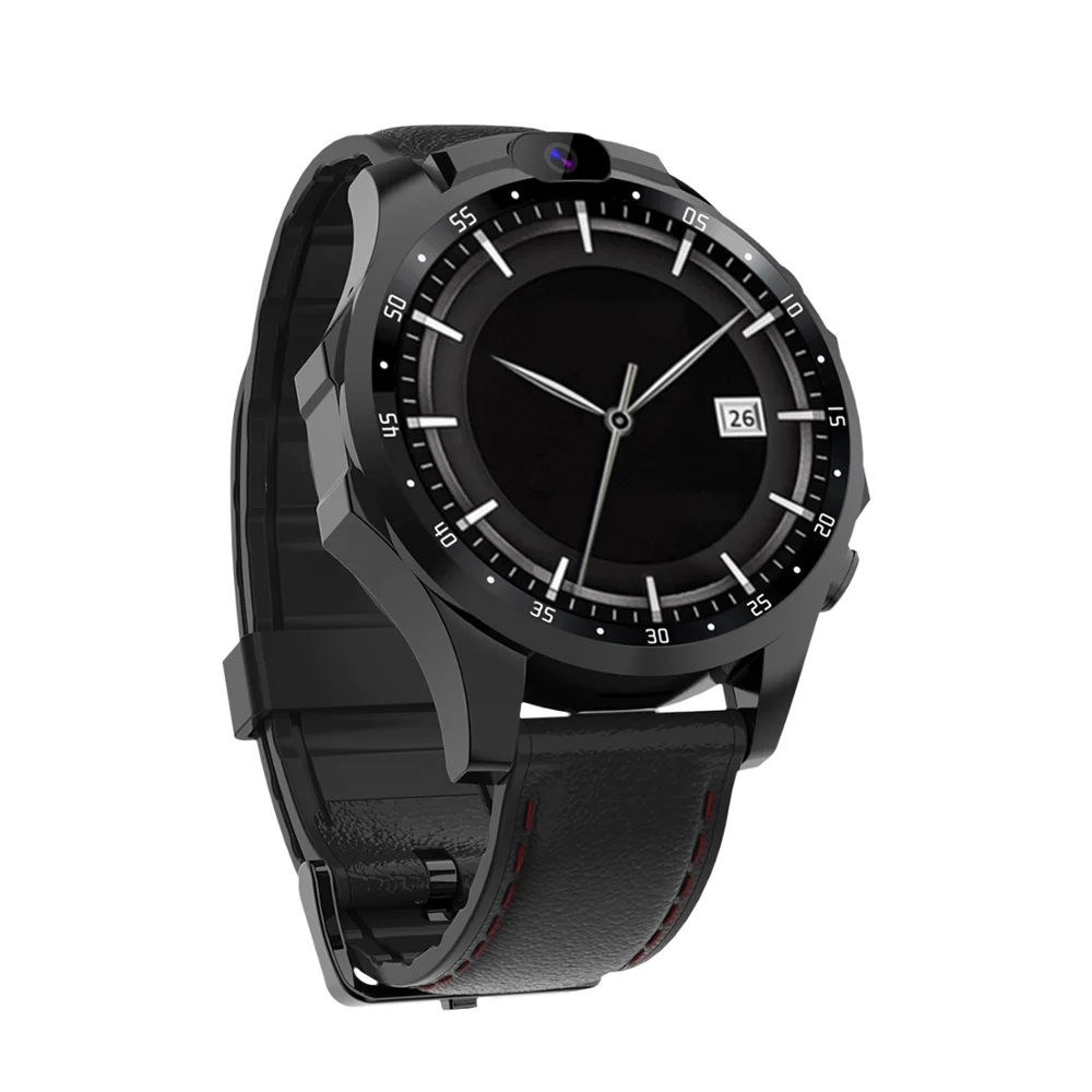 SmartWatch 1.6 inch Crystal Display Quad Core  Hybrid Leather Strap Smart Watch Men