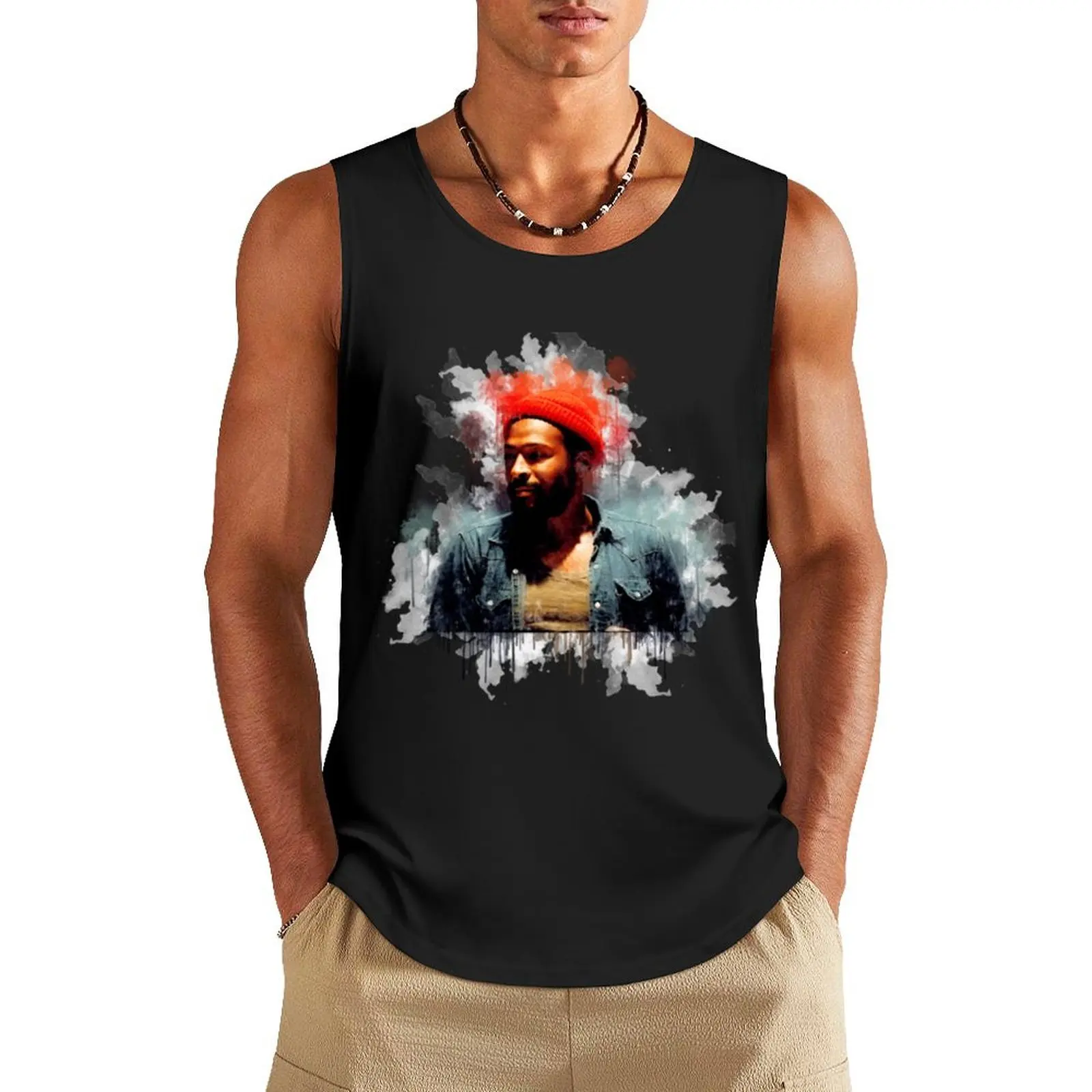 

Marvin Gaye Water Tank Top sleeveless shirts vest men new in tops & t-shirt sports vest