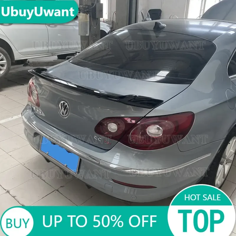 For Volkswagen Passat CC 2009 2010 2011 2012 2013 2014 2015 2016 2017 2018 ABS Material Carbon Fiber Look Tail Wing Rear Spoiler