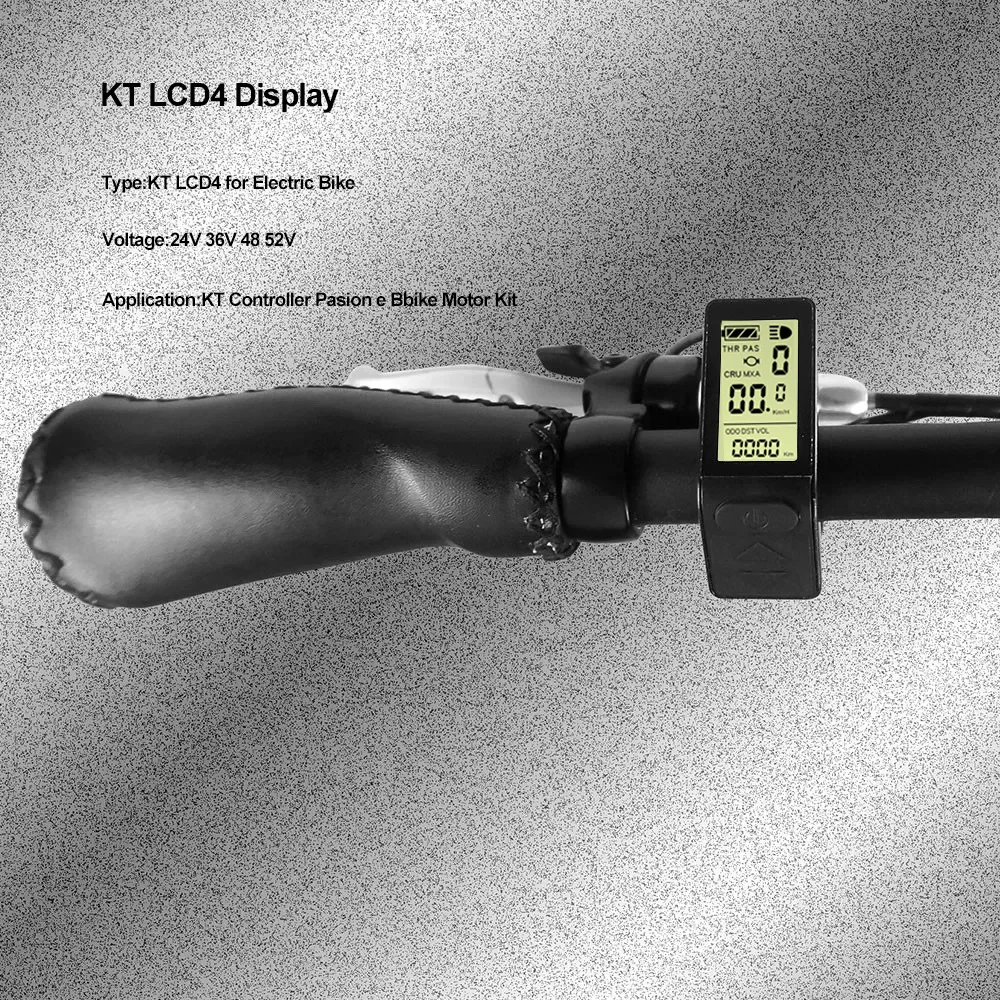 Electric Bicycle KT LCD Display LCD3 LCD4 LCD8H  24V/36V/48V/52V  Waterproof SM Plug For Kunteng Ebike Display