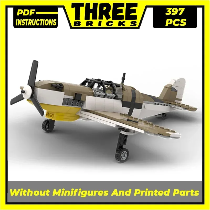 Moc Building Bricks Aircraft Model The Messerschmitt Bf 109 F4 Technology Modular Blocks Gifts Toys For Children DIY Assembly