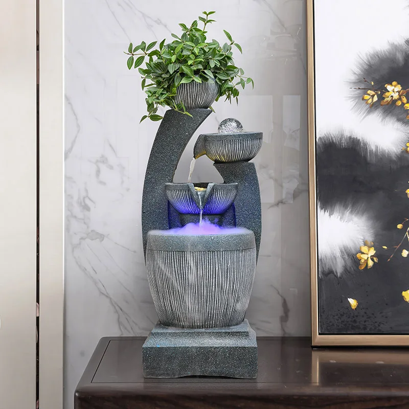 Flowing water fountain making money ornament floor-to-ceiling living room office desktop lucky feng shui ball circulating water