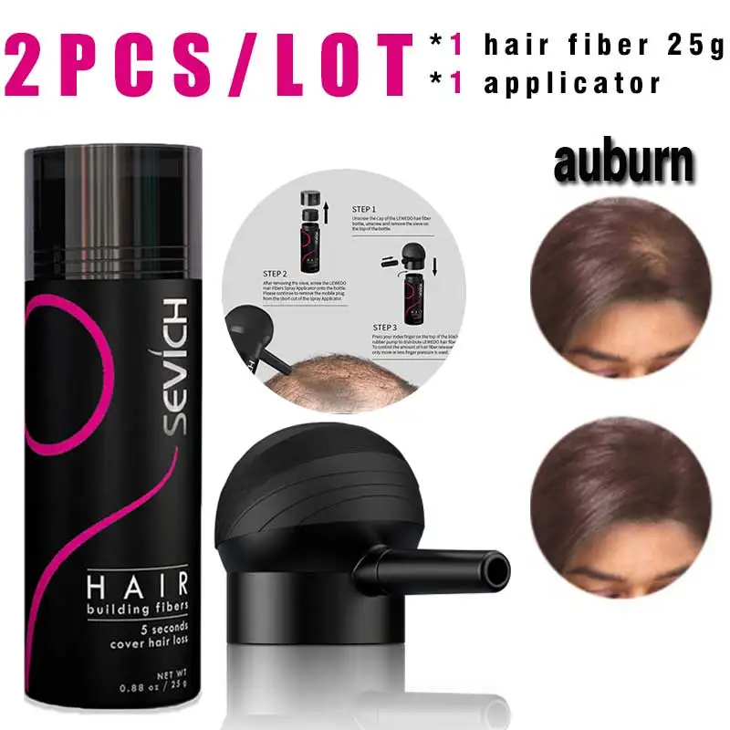 SEVICH Haarpoeder Set Cover Schaars Haar Of Kaal Vlekken Haaruitval Hergroei Behandeling Keratine Haarvezel Poeder Applicator - afbeelding 1
