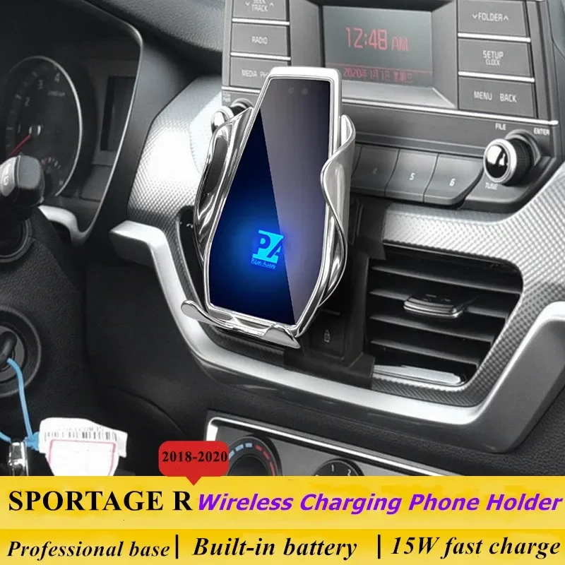 

2018-2020 For KIA Sportage R Mobile Phone Holder Wireless Charger Car Phones Mount Navigation Bracket GPS Support 360