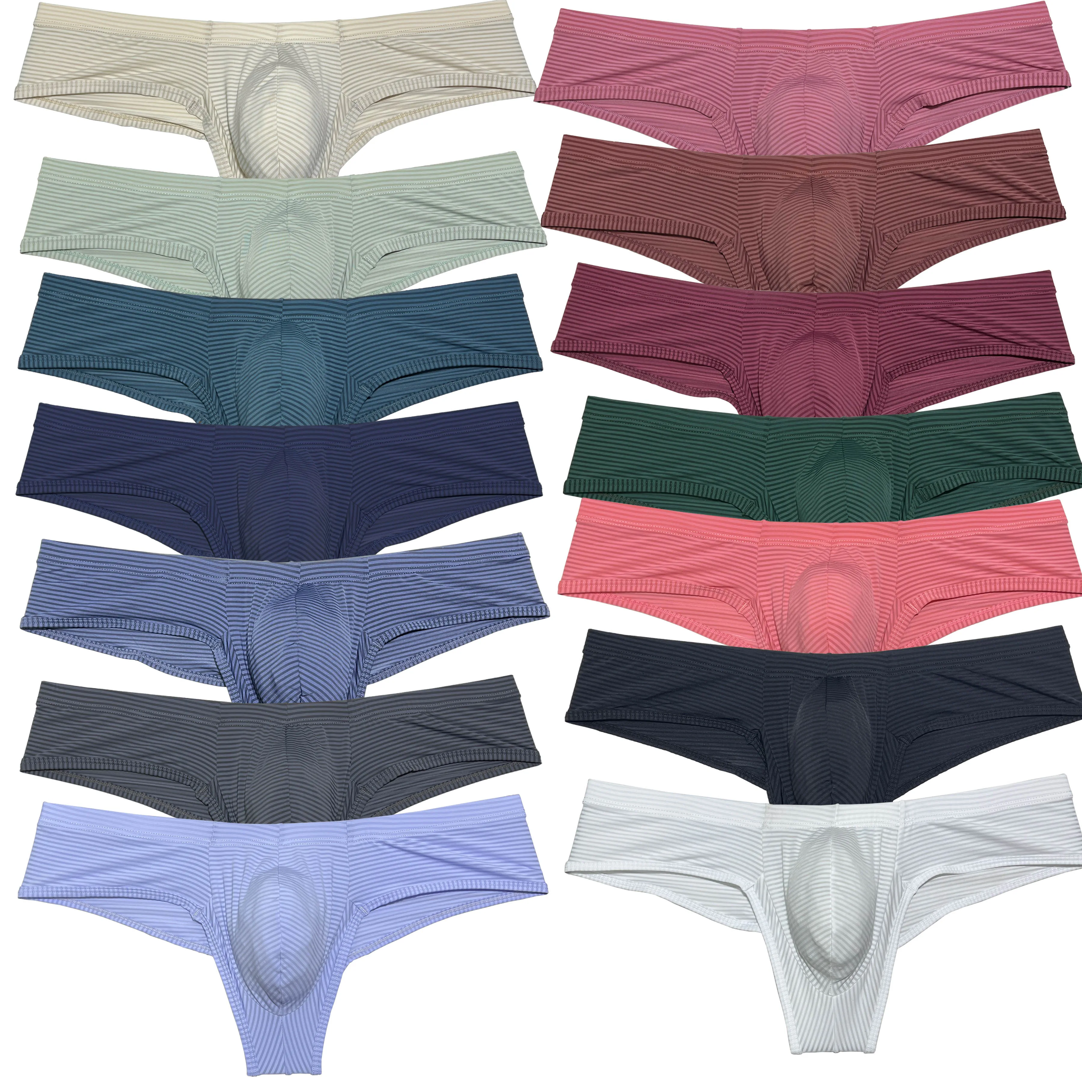 Men's Soft Micro Brief Underwear Breathable Lightweight Men Low Rise Mini Triangle Cut Mini Panties Comfortable Bikini Briefs