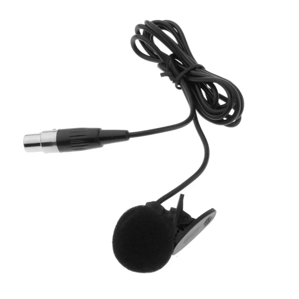 Portable 1m Lavalier Mini Microphone Condenser Clip-on Lapel Mic Wired High Quailty 3 Pin XLR Connector Lavalier Microphone