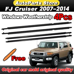 4Pcs Waterproof Pressure Strip Sealing Strip Window Weatherstrip Fit for FJ Cruiser 2007-2014 68161-35073