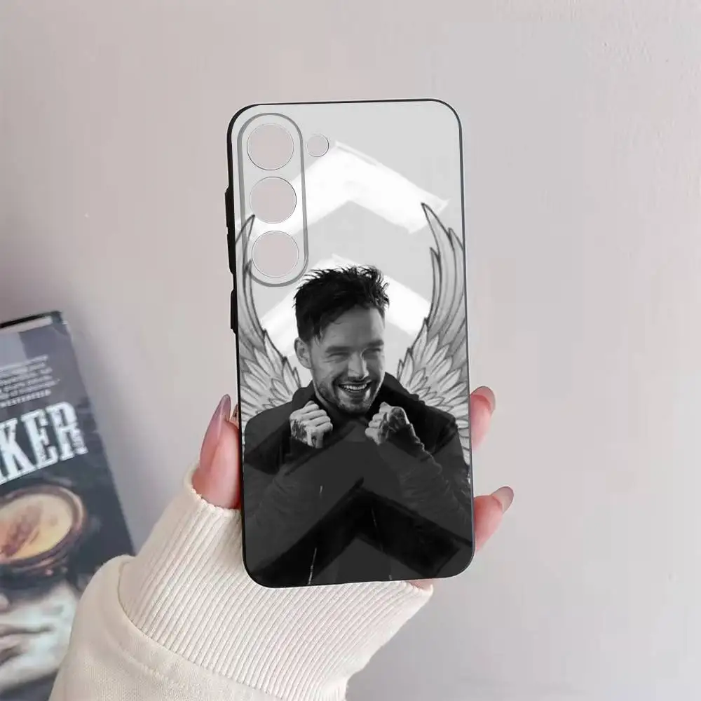 L-Liam Singer Payne Capa de telefone para Samsung Galaxy A73,72,51,53,52,71,22,5G,Note,J7,8,9 Capa preta macia