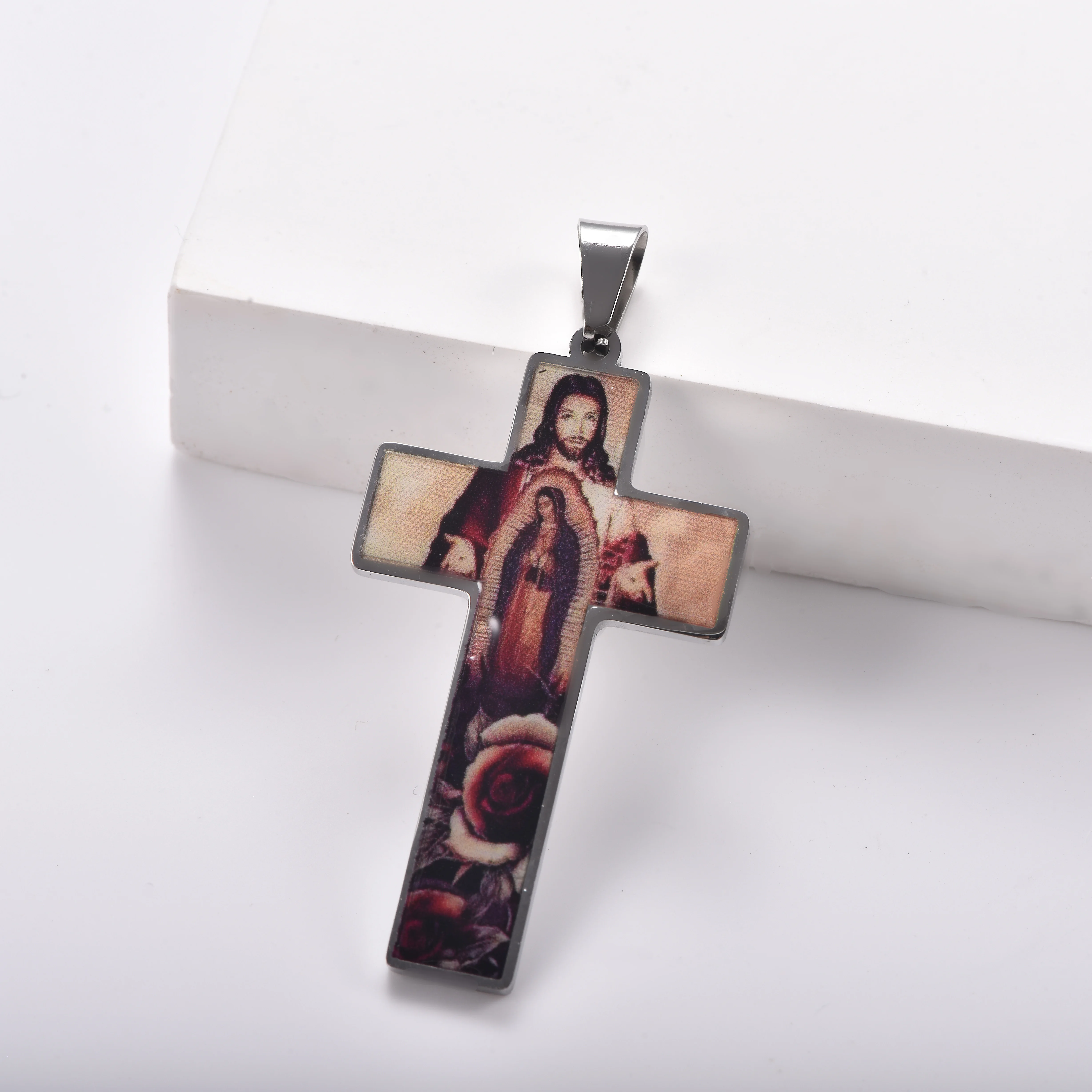 9 verschiedene christlich-religiöse Halsketten mit Jesus- und Jungfrau-Maria-Motiven, Unisex-Schmuckgeschenk – Detail 8