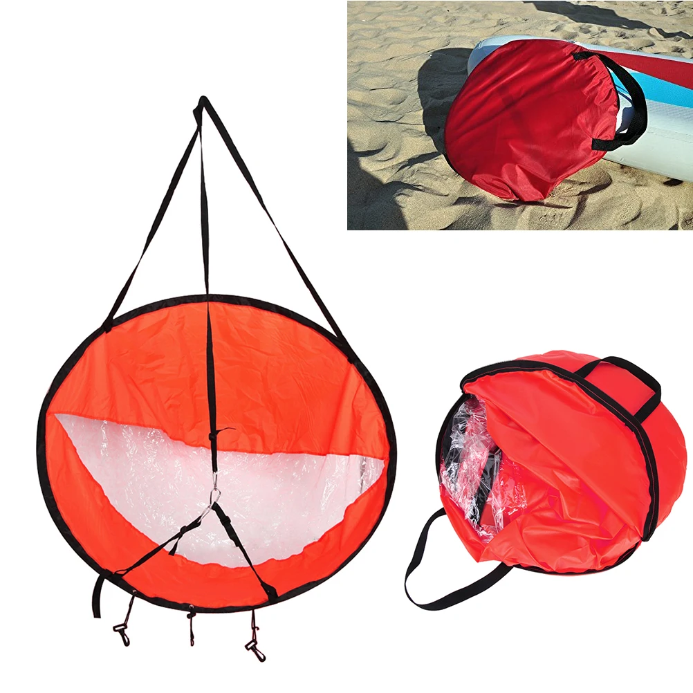 

Kayak Wind 42.5 Inch Foldable Boat Sail Clear Window Uv Protection Canoe Inflatable Sup Paddle Wind Sail Sup Paddle Board Red
