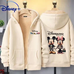 Mickey Mouse Women Zipper Hoodie Sweatshirt Girl Winter Keep Warm Jacket Womens Oversized Thick Streetwear Casual Hoody Coat Top