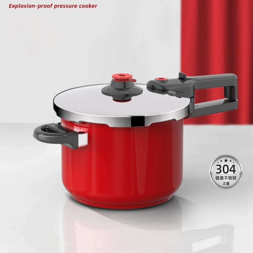 Explosion-proof Pressure Cooker Household 304 Stainless Steel Induction Cooker Gas Universal Pressure Cooker Cookware Autoclave