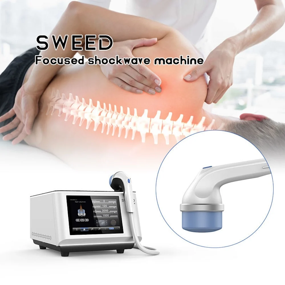 Sweed Focused Shockwave Therapy Machine Body Pain Relief Focus Shockwave Physiotherapy Device for Deep Fasciitis Therapy