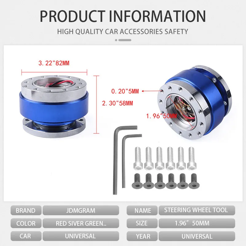 Quick Release Car Steering Wheel Base Tool Universal 6 Hole Aluminum Change Snap Off Hub Adapter Auto Repair Kit Accessories