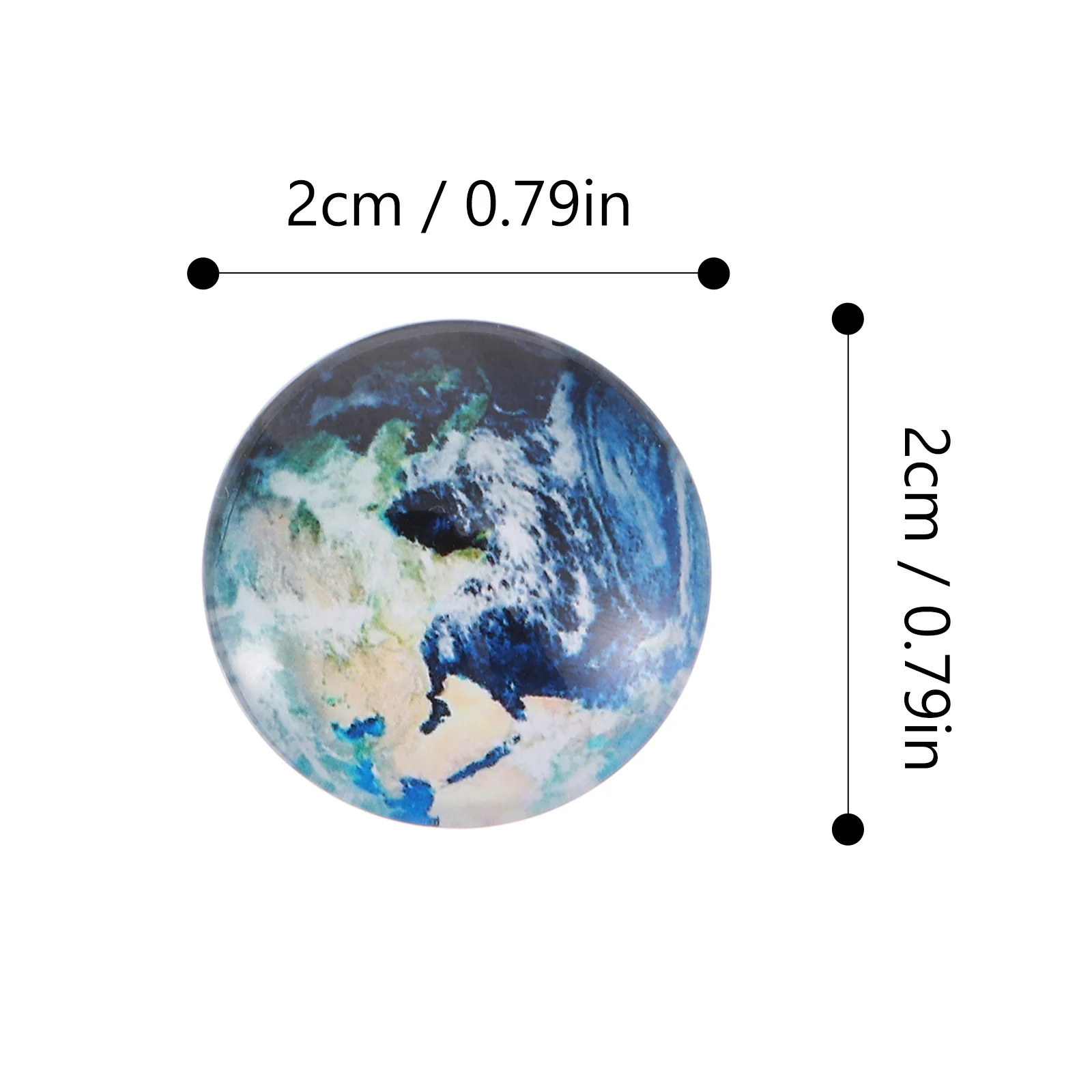 12Pcs Glass Fridge Magnet Decor Planet Pattern Magnetic Force Non Scratch for Notes Photos Documents Kids Room School