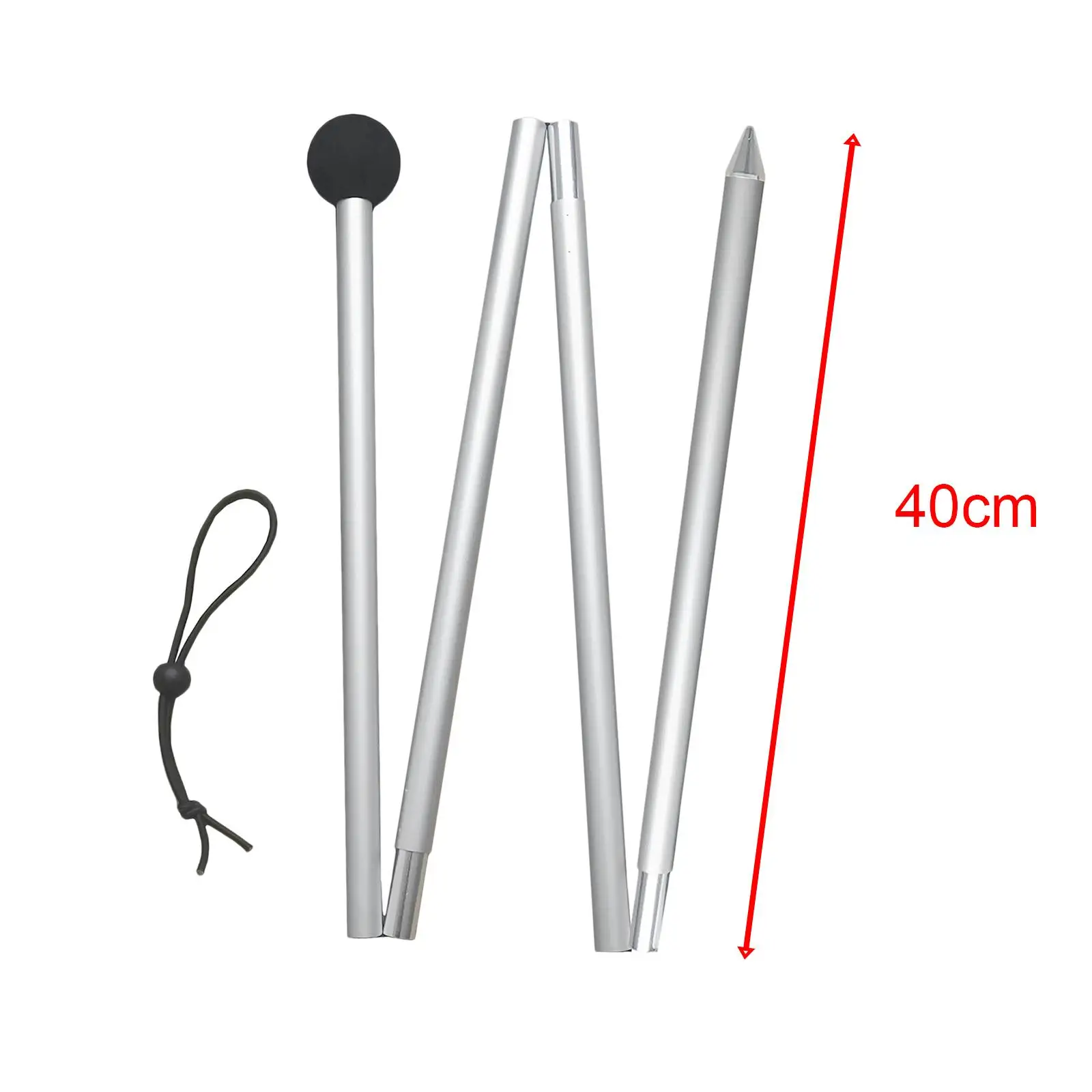 2xCanopy Rods Tarp Pole Shelter Building Aluminum Alloy 160cm/200cm Poles Replacement Canopy Telescoping Folding Tent Poles