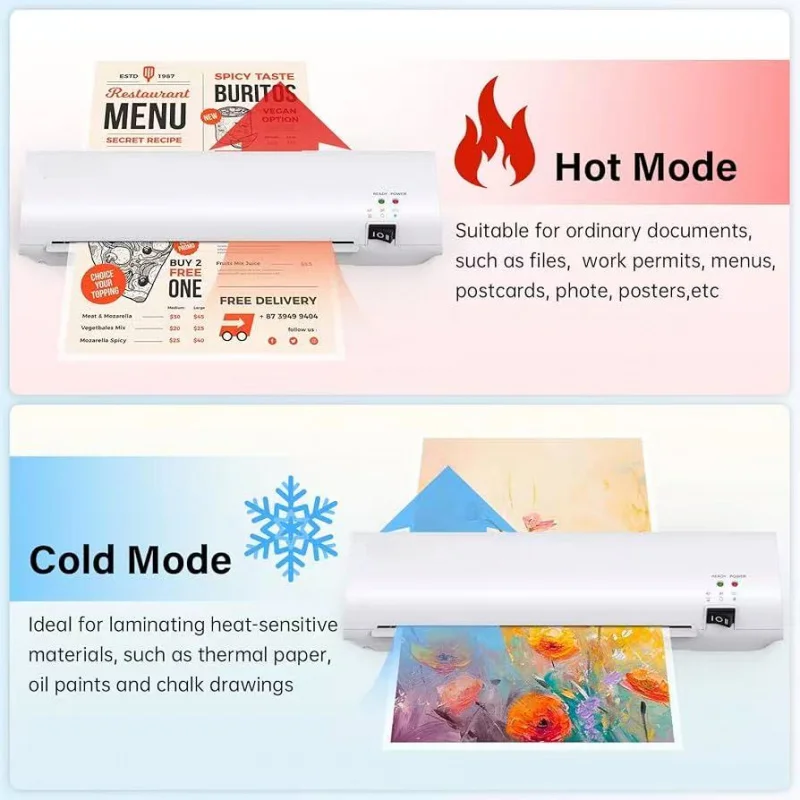 SL269 Home Office Laminator Thermal Laminator Cold Laminator Universal Laminator Anti-Jamming No Bubbling Membrane Leveling