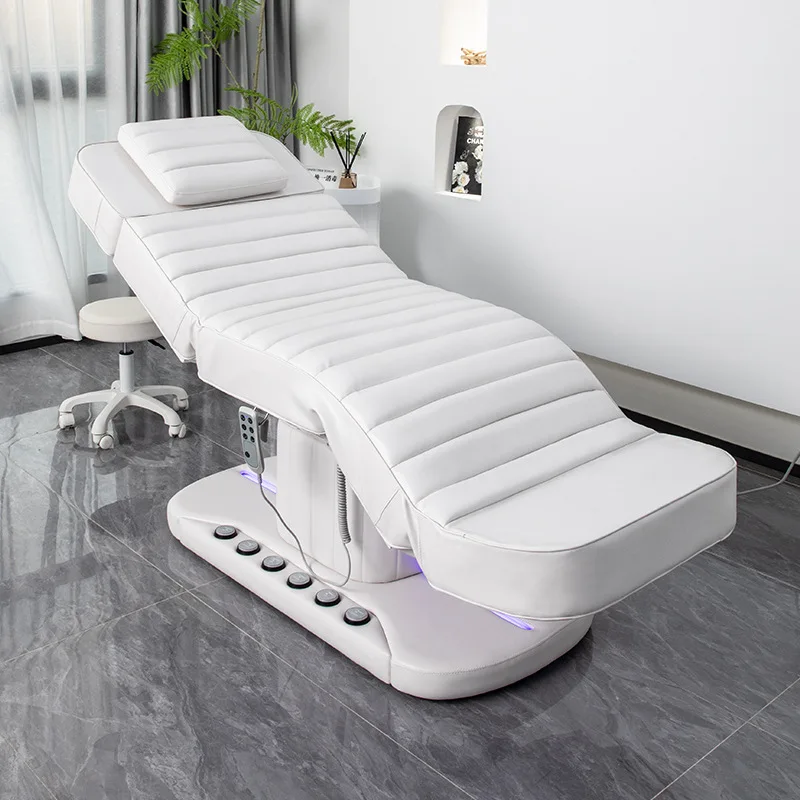 سرير التجميل الكهربائي صالون تجميل الرموش الكهربائية التحكم في القدمين رفع إدارة الوجه سرير تدليك تعديل صغير