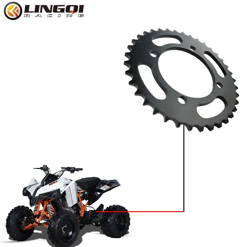 LINGQI 428 Wheel Plate Motorcycle Disc Front Rear Chain Sprocket 37T 40T 41T Chains For Pit Dirt Bike ATV Quad Karts Replacement