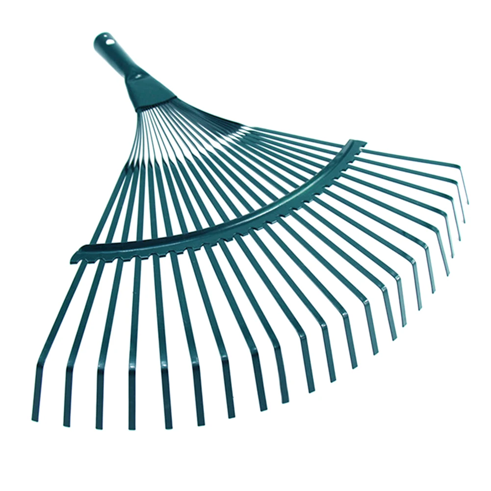 New 1Pc 22-Tooth Garden Rake Grass Farming Rake Garden Leaf Rake Durable Iron Potting Landscapers Reliable Tools for Gardeners