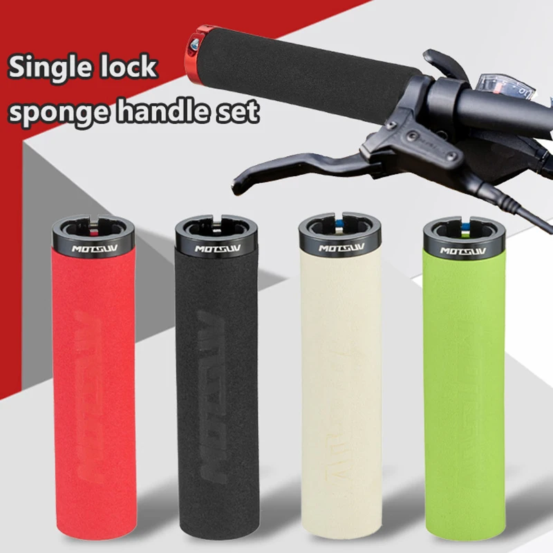 Mountain Bike Handlebar Covers Ultralight Aluminum Locking Hand Grips Non-Slip Shock Absorbing Sponge Handlebar Cycling Accessor