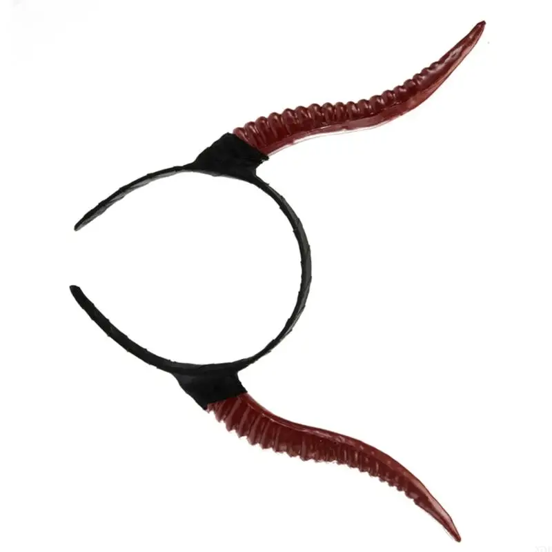 N7YF Mô Phỏng Sừng Linh Dương Đầu Gothic Trang Phục Băng Đô Quấn Tóc Sừng Dê Hairhoop