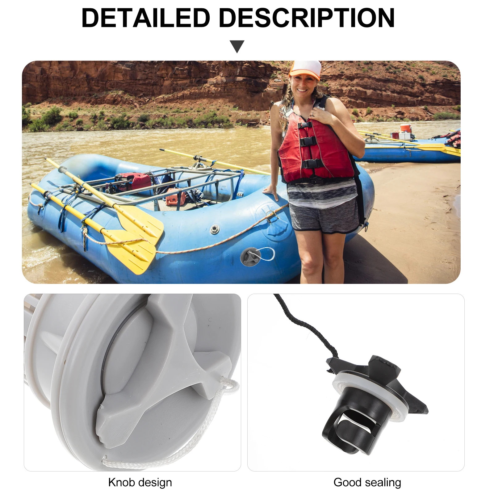 

2pcs 6 Holes Kayak Valve Safety Nozzle For Inflatable Boat Replacement Release Triangular Cover High Quality Sealing
