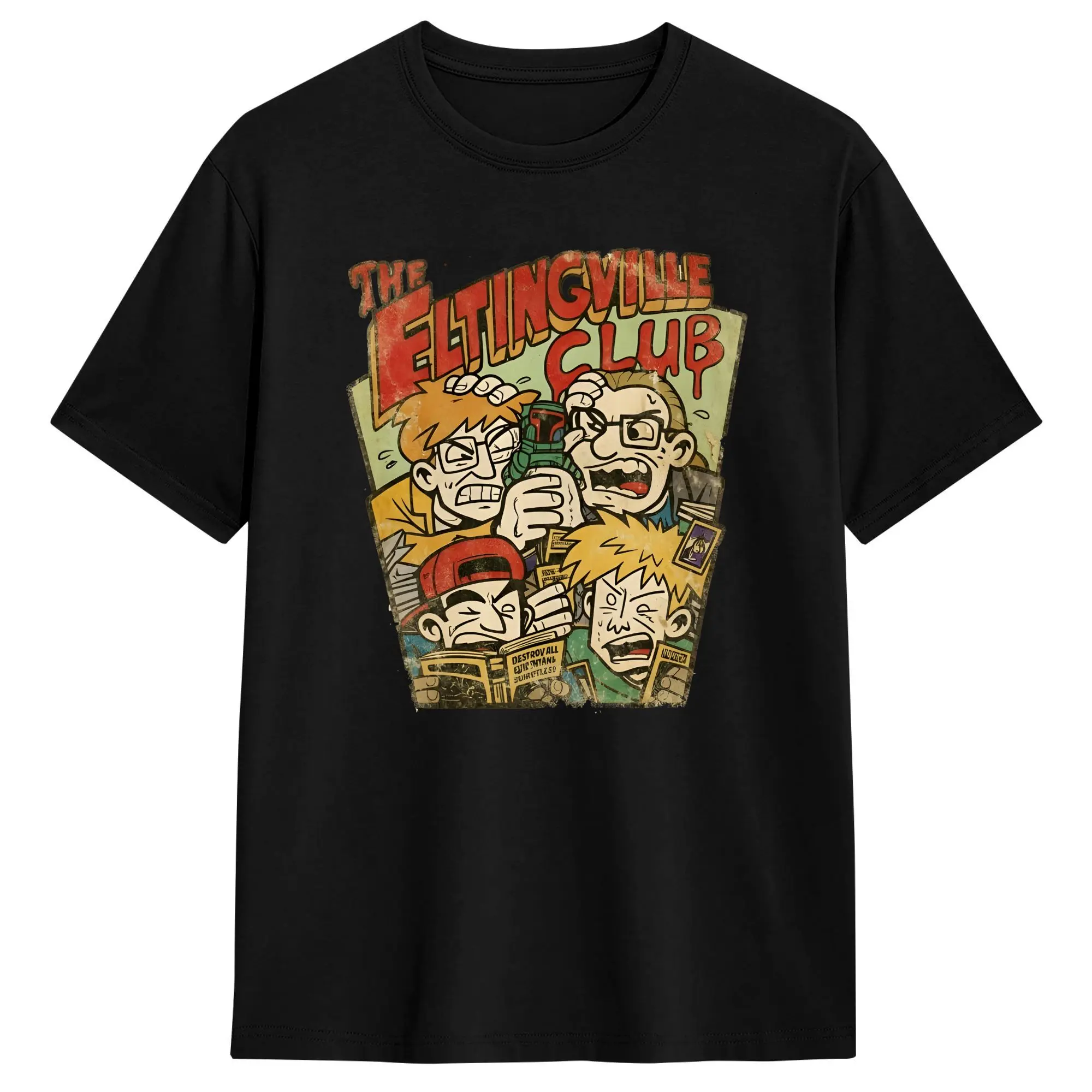 Comic Eltingville Club T Shirts Men 100% Cotton Funny T-Shirts Round Neck  Tees Short Sleeve Clothes Printing