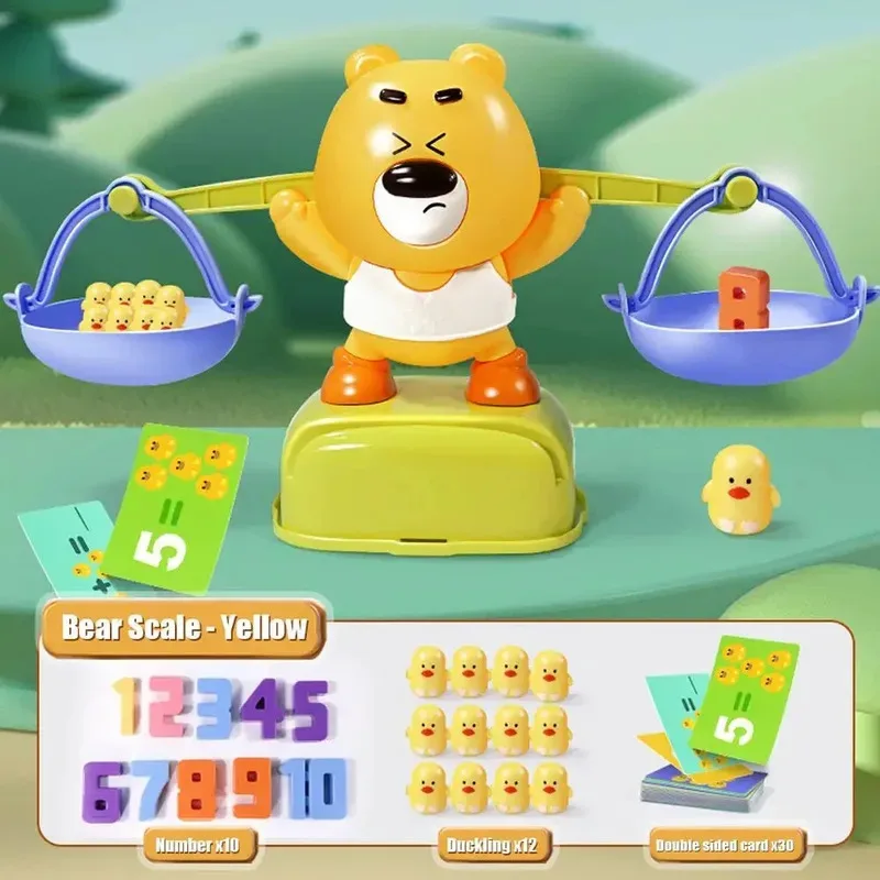 Bear Balance Rekenspel Speelgoed, 12-eenden Peuter Nummer Leren Nummer Tellen Speelgoed Educatief Tellen Rekenspeelgoed