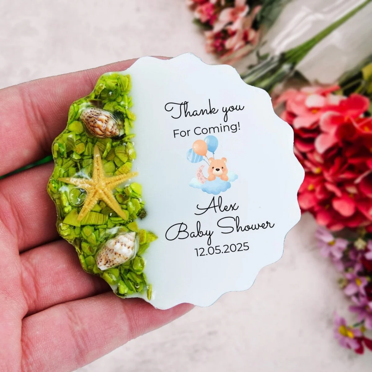 

10 pcs Baby Shower Favors, Baby shower gift ideas, Guest thank you gift, Resin Magnet, Epoxy Magnet, Birthday, Unique, Personali