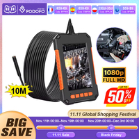 Podofo 10M 1080P Car Endoscope Camera IP67 Storm 8mm Len inch LCD boresscope Inspection Camera with 8 LED set