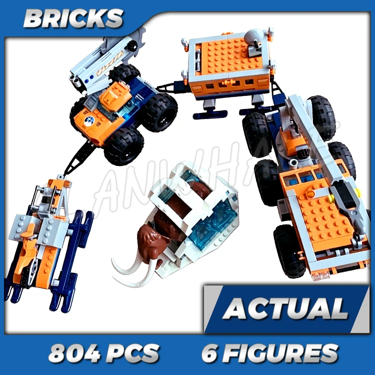 

786 pcs City Arctic Mobile Exploration Base Mobile Lab Saw Crane Snow Bike 10997 Building Kits Toy Compatible With Bricks