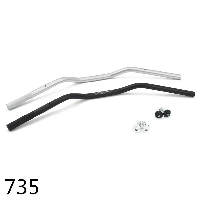 1pcs 735 Motorcycle handlebar 22*735mm Aluminum handle Vintage motorcycle accessories Black and silver optional