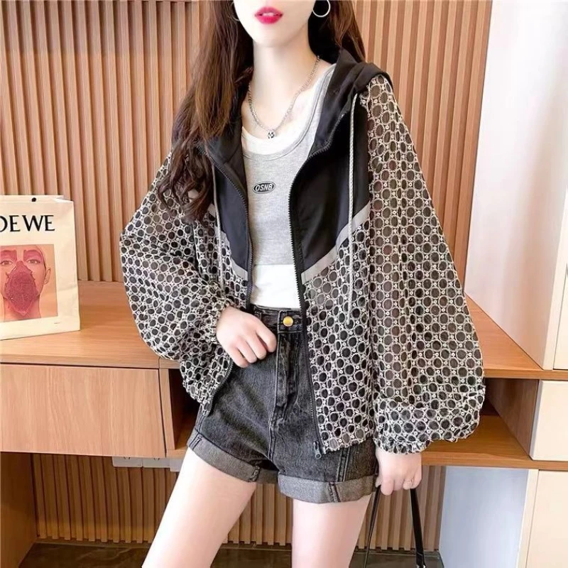 Summer Sun Protection Cardigan Thin Coat Women Sweatshirts Fashion Anti-UV Loose Light Sun-protective Clothing New Hoodie Tops