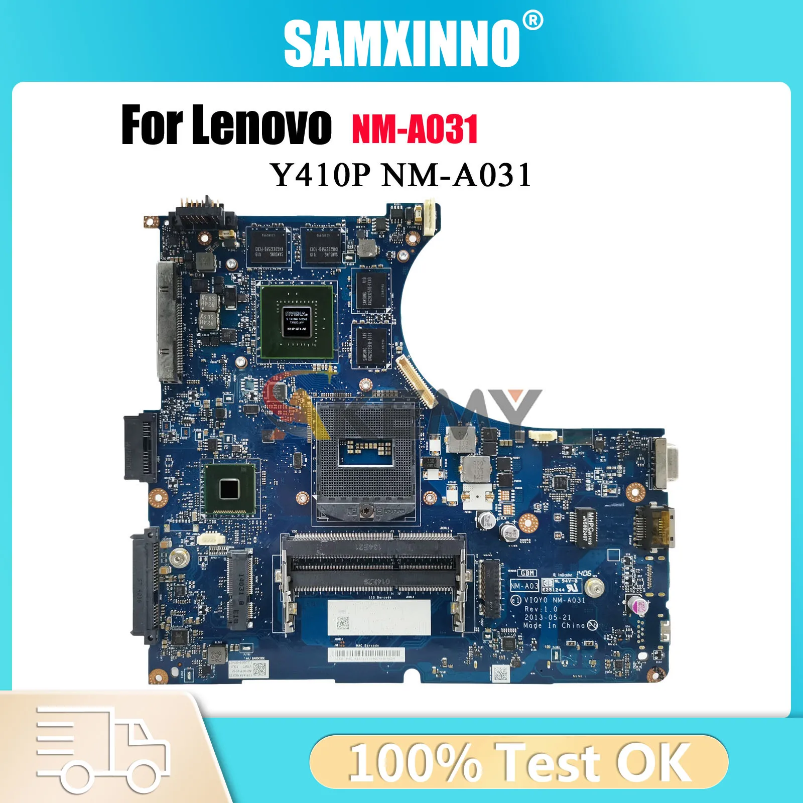 

Материнская плата для ноутбука Lenovo Y410P NM-A031 с GT755M 2 ГБ DDR3, 100% полностью протестирована