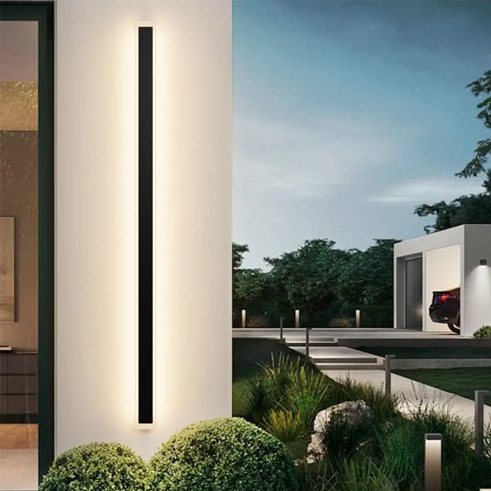 

Современный уличный настенный светильник, черный светодиодный бра 3000K, 31,5 дюйма, для двора, балкона, веранды