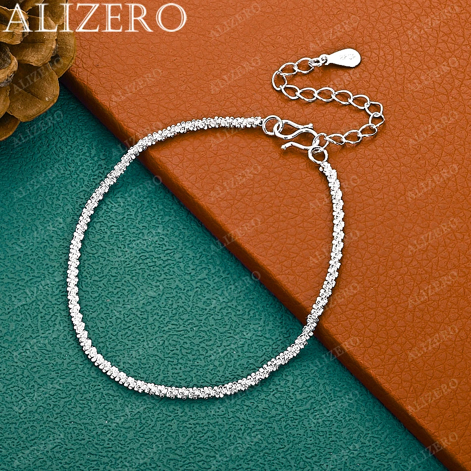 

925 Sterling Silver Sparkling Bracelets For Women Beautiful Twisted Weave Chain Bracelet Fashion Design Jewelry